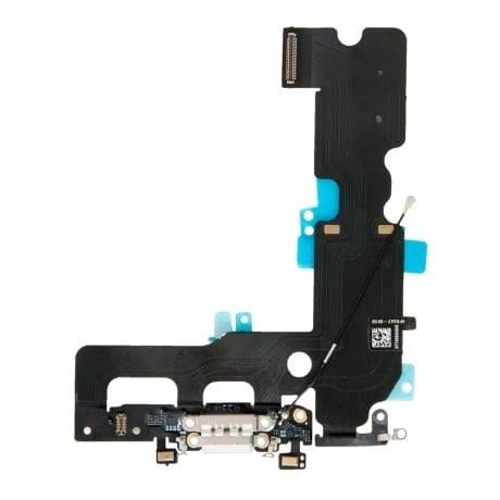 Шлейф зарядки для Apple 7 Plus с коннектором наушников и зарядки Белый (000019009)