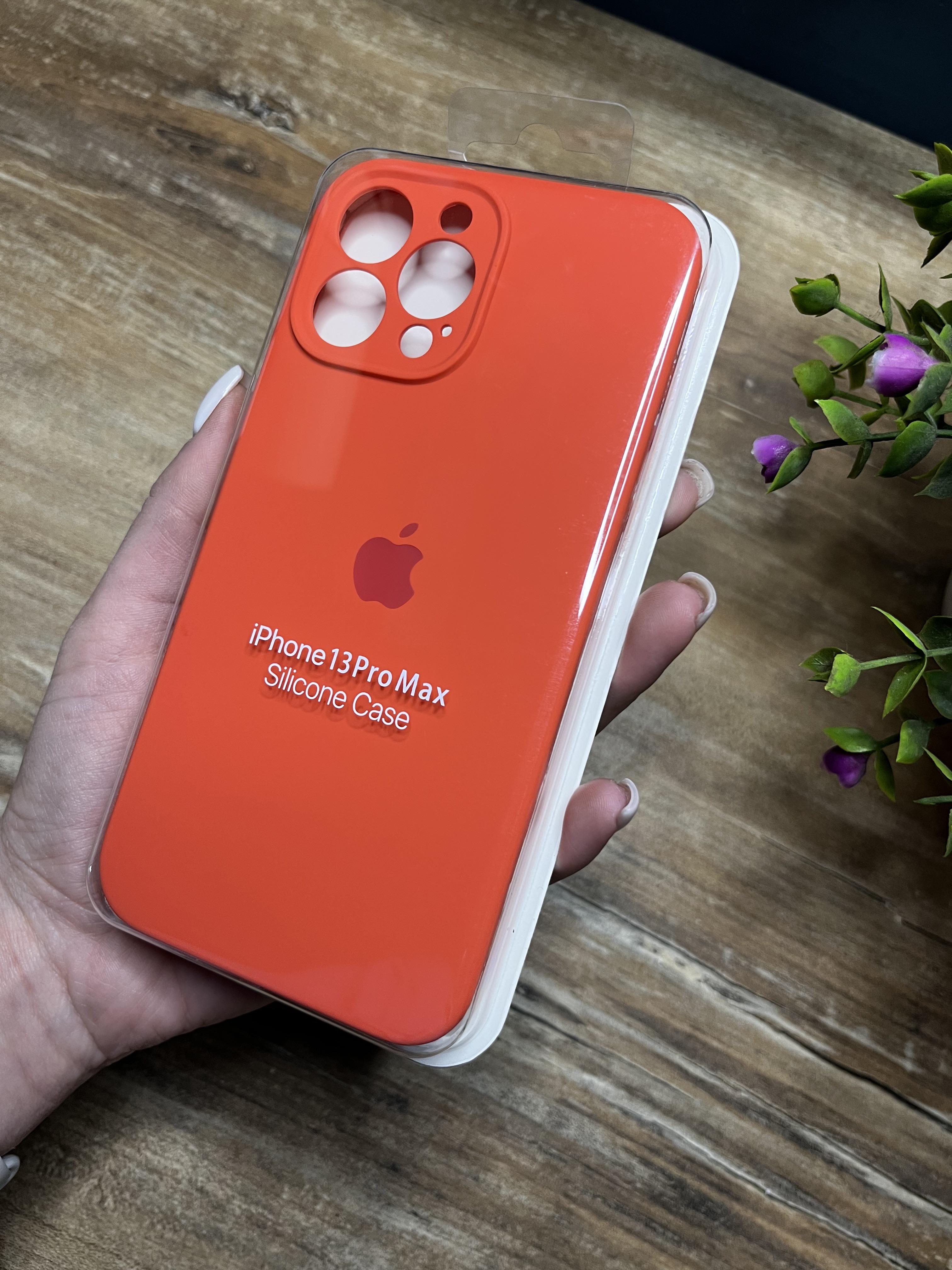 Чехол накладка на iPhone (Айфон) 13 Pro Max закрытый низ и закрытая камера silicone case full camera Apple