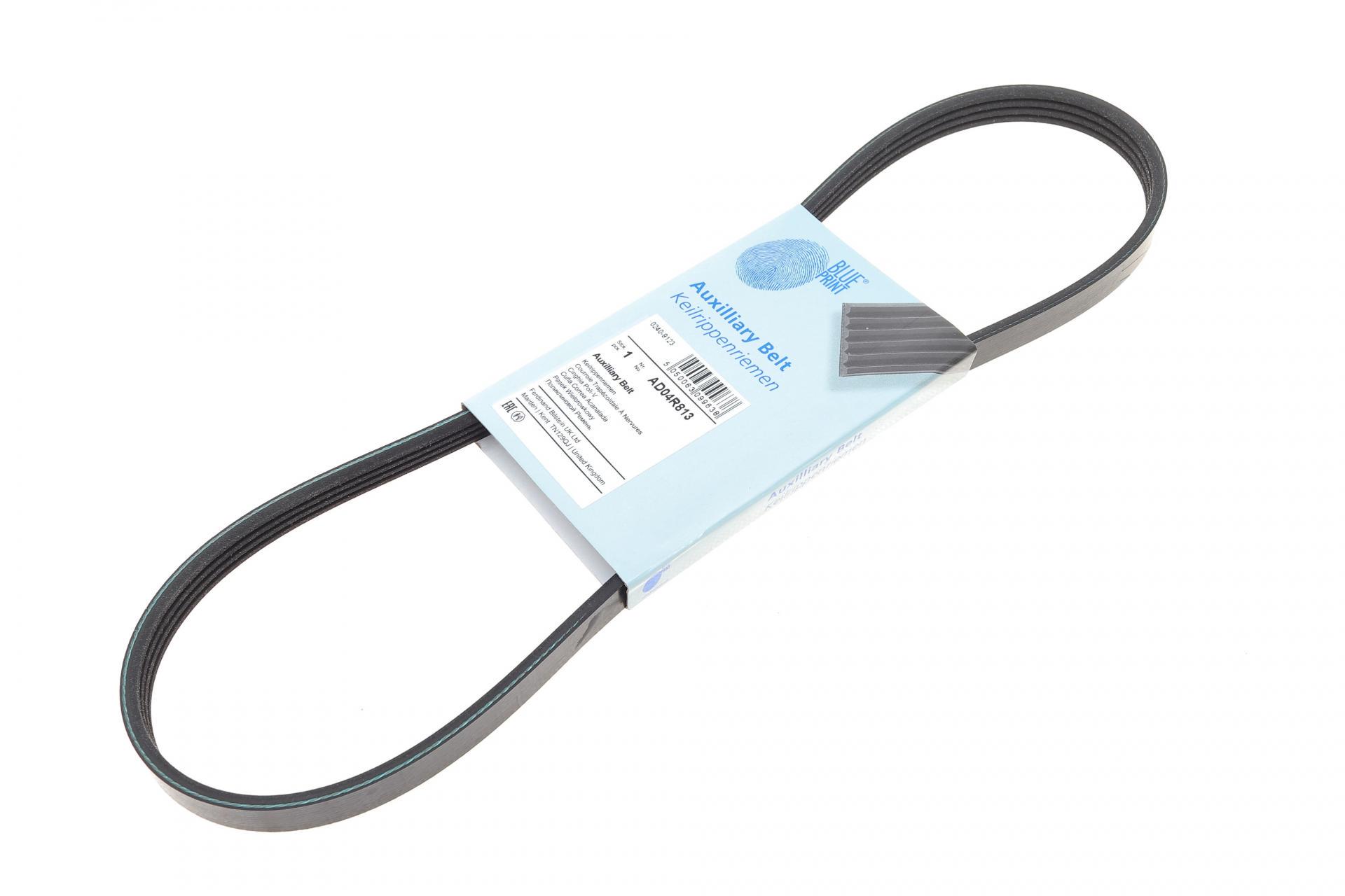 Ремень генератора BLUE PRINT Hyundai Elantra 1.6 00-06/Accent 1.4-1.6 00-10/Nissan Primera 1.6 96-02 (AD04R813)