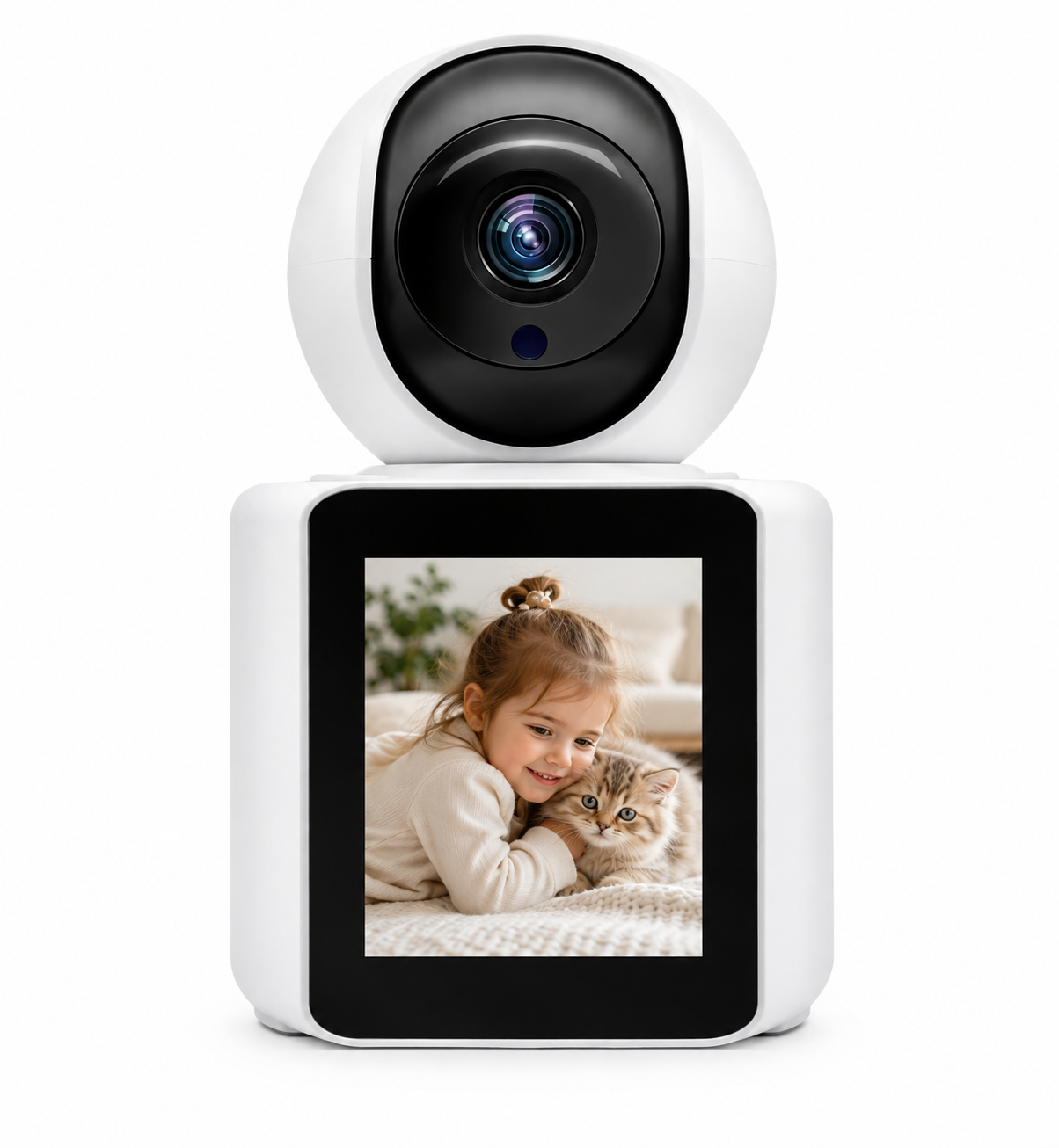 Видеоняня поворотная Anjia C30 WiFi 1920x1080P с двухсторонней связью внутренняя камера 350° 2,8”