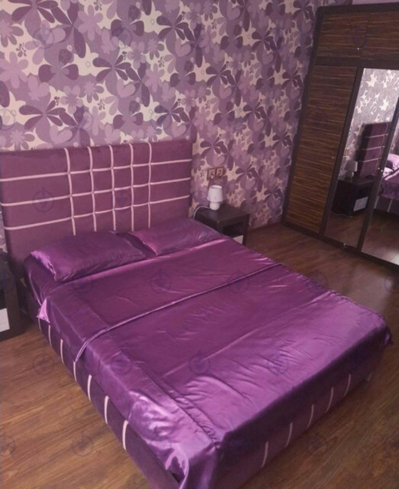 Комплект постільної білизни Moka Textile євро 4 наволочки 50х70 см/70х70 см Фіолетовий (2673343647) - фото 2