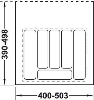 Лоток для столових приборів NM HL-3 500/550 мм Антрацит (FNT7218) - фото 3