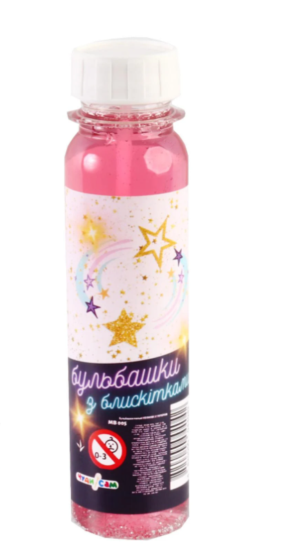 Бульбашки мильні з блискітками 100 мл (MTT-91476)