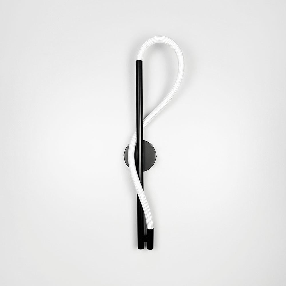 Бра с оплетенным неоном 60 см Черный (W 203/600 BK)