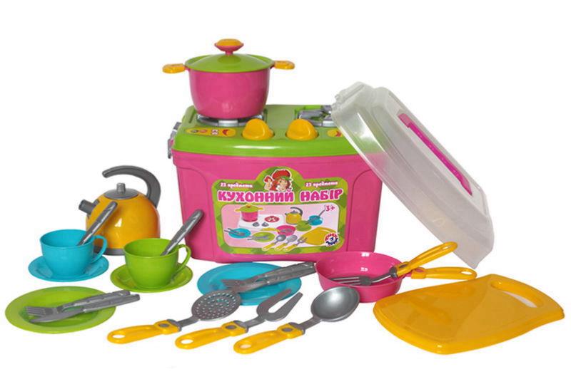 Игровой набор кухонний Технок №8 в саквояже Розовый
