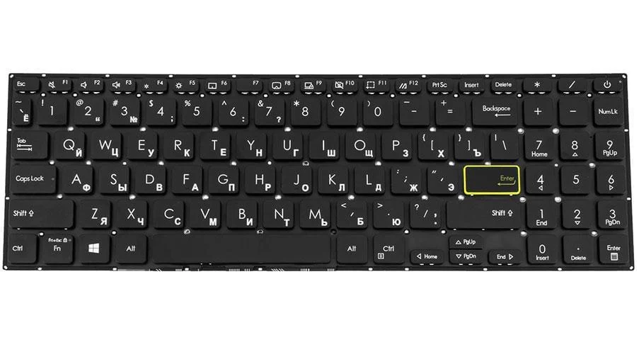 Клавиатура для ноутбука R528EA Черный (167707)