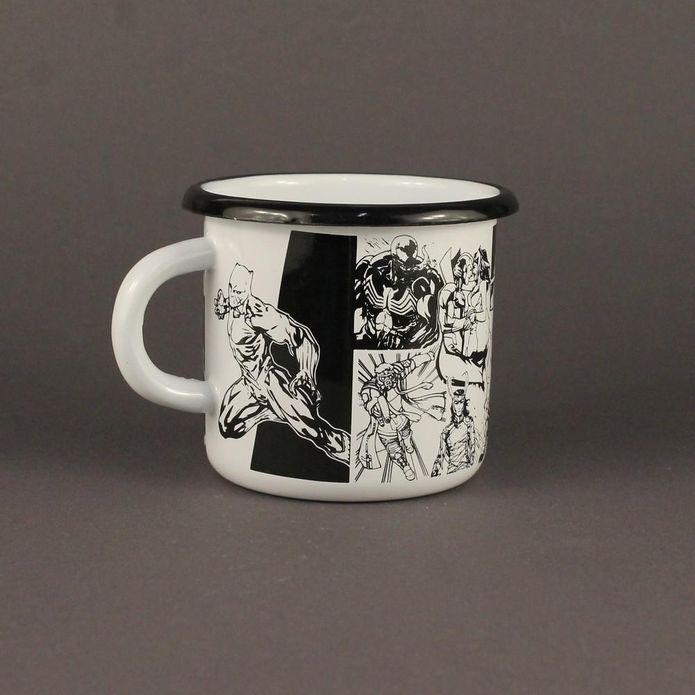 Кружка емальована Enamel mug з принтом Marvel 400 мл Білий - фото 3