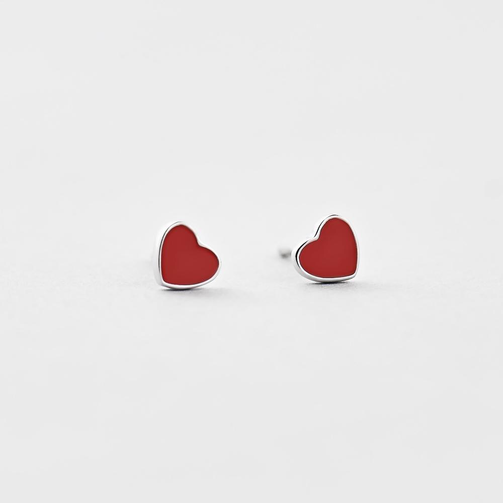 Серебряные серьги Minimal Любовь.. (4571)