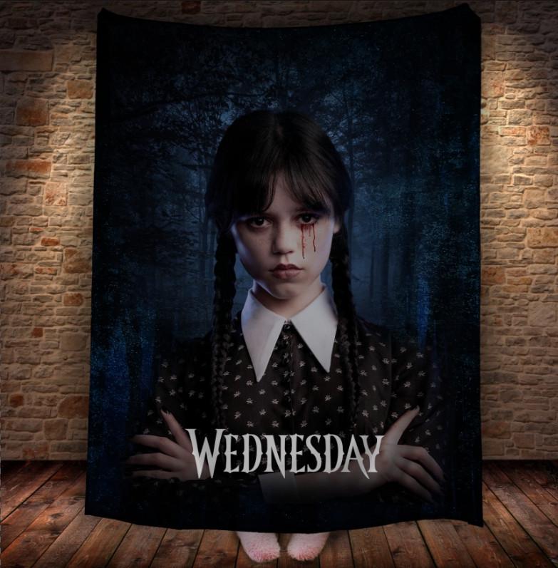 Плед с 3D принтом Уэнздей Аддамс 150х200 см (epi_1890)