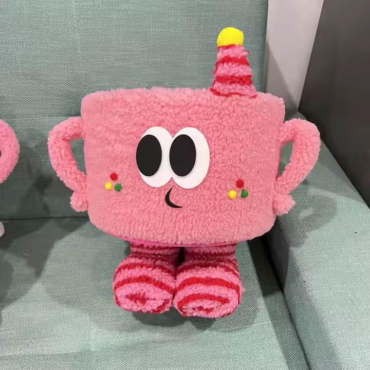 Корзина для игрушек плюшевая в детскую комнату мягкая складная Розовый