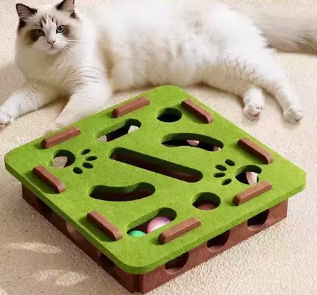 Игрушка головоломка для кошек фетровый трек лабиринт для котов