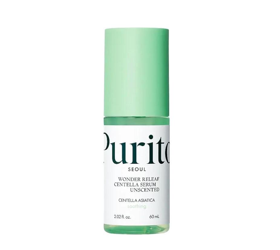 Сыворотка для лица успокаивающая PURITO Seoul Wonder Releaf Centella Serum Unscented с цинтелой без масел 60 мл (837_1771)