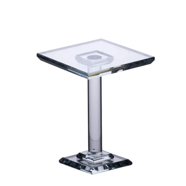 Тортовщица на ножке Tetragon стеклянная 18 см Прозрачный (HP-4-71M)