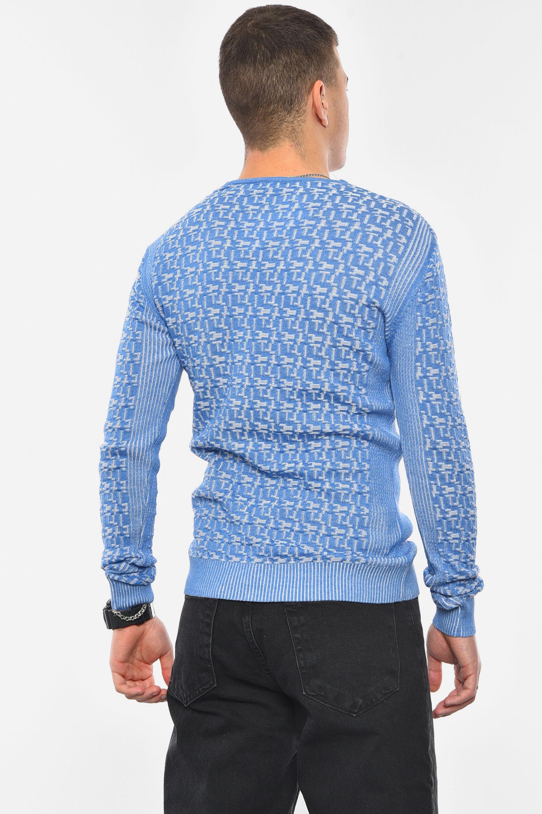 Светр чоловічий M Синій (193570) - фото 3