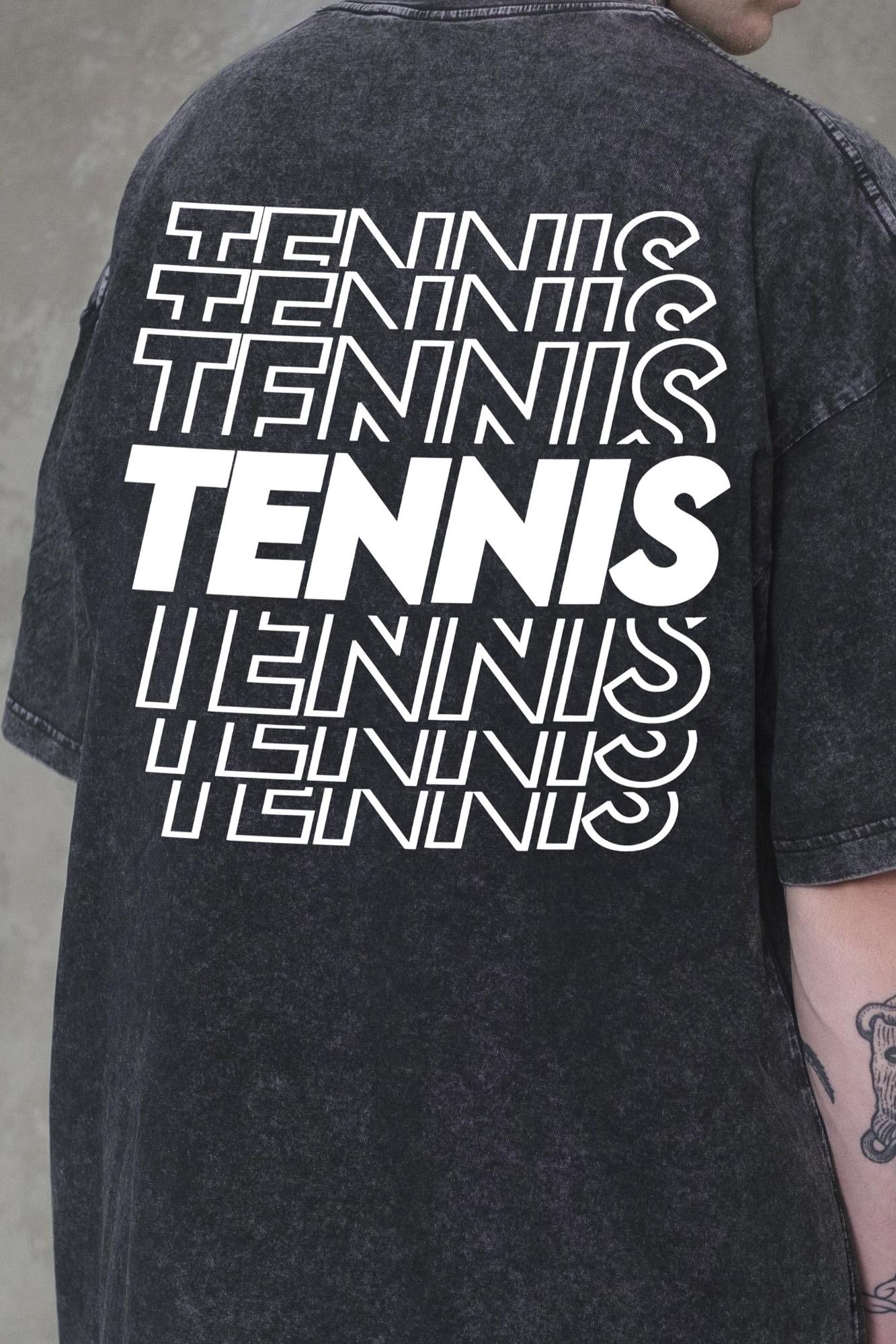 Футболка оверсайз Without Washed Tennis S/M Black (S/M8056386 8056387) - фото 2