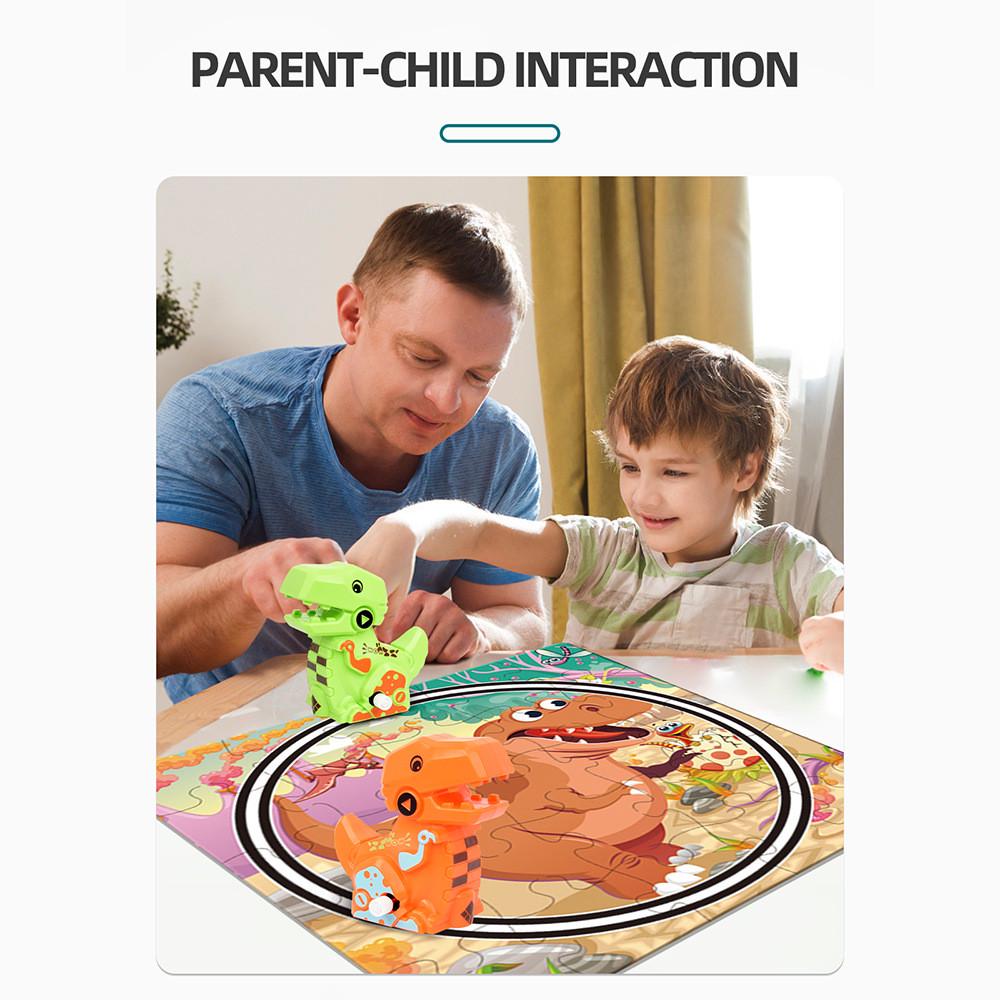 Пазли Dino Puzzle Tracks Combo 2в1 Трицератопс та Тиранозавр (2462835807) - фото 4 Пазли Dino Puzzle Tracks Combo 2в1 Трицератопс та Тиранозавр (2462835807) - фото 4