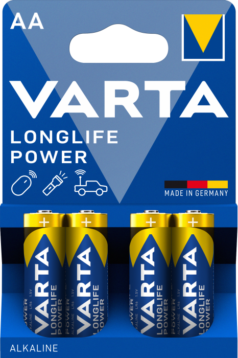 Батарейка Varta Longlife Power AA/LR6 Alkaline 4 шт. (1494473001)