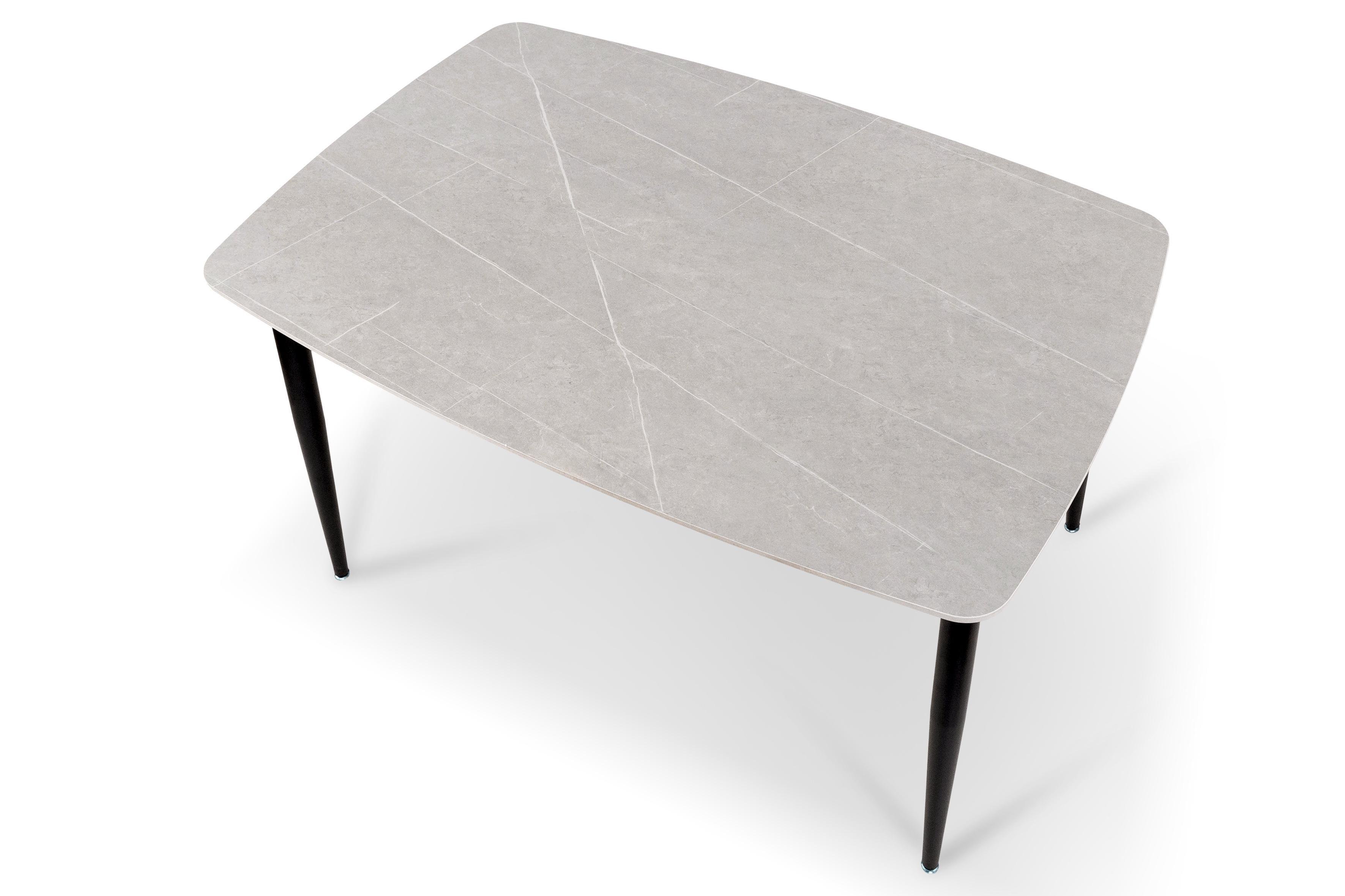 Обеденный стол Грейс Кипарис 1200х800х760 мм Черный/Серый мрамор (GAА0054936)