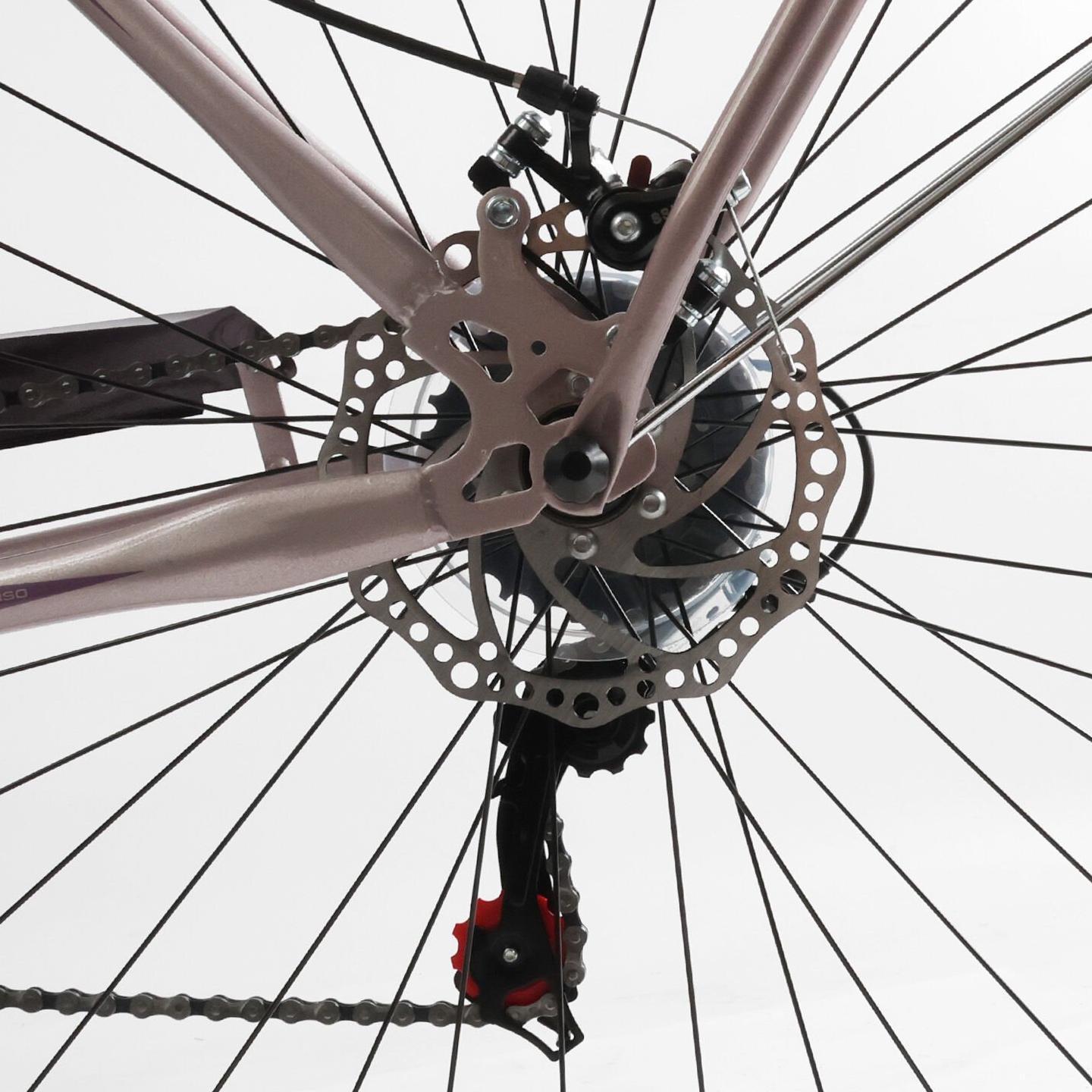 Велосипед городской Corso Liberty с корзиной и багажником рама 20"/28" Розовый - фото 7 Велосипед городской Corso Liberty с корзиной и багажником рама 20"/28" Розовый - фото 7