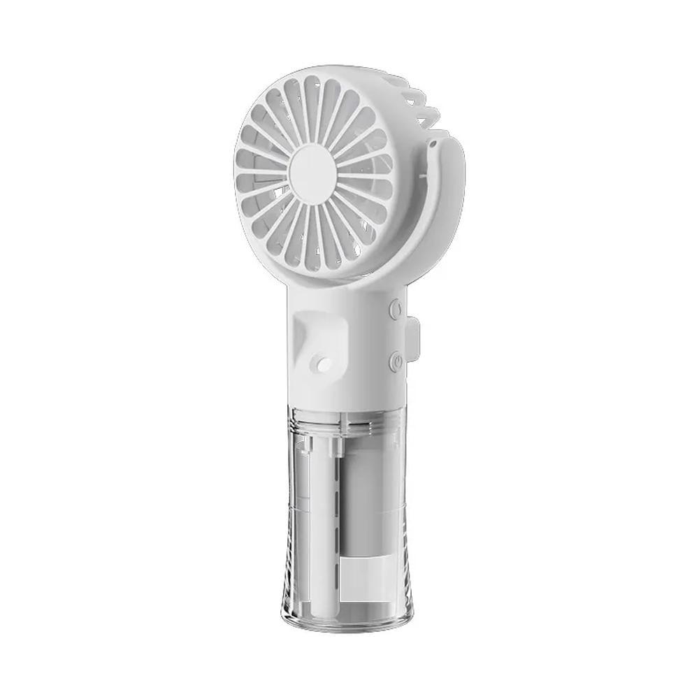 Вентилятор портативный Portable Fan PF-02 с увлажнением аккумуляторный Type-C 4 скорости 1000 мАч Белый (SS-79)