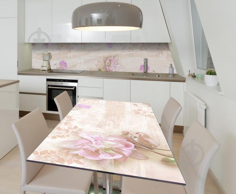 Наклейка виниловая на стол Zatarga  "Бежевая Абстракция"  600х1200 мм