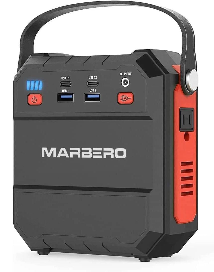 Павербанк MARBERO M87 83 Wh с фонарем и розеткой 110V Black/Green (000578)