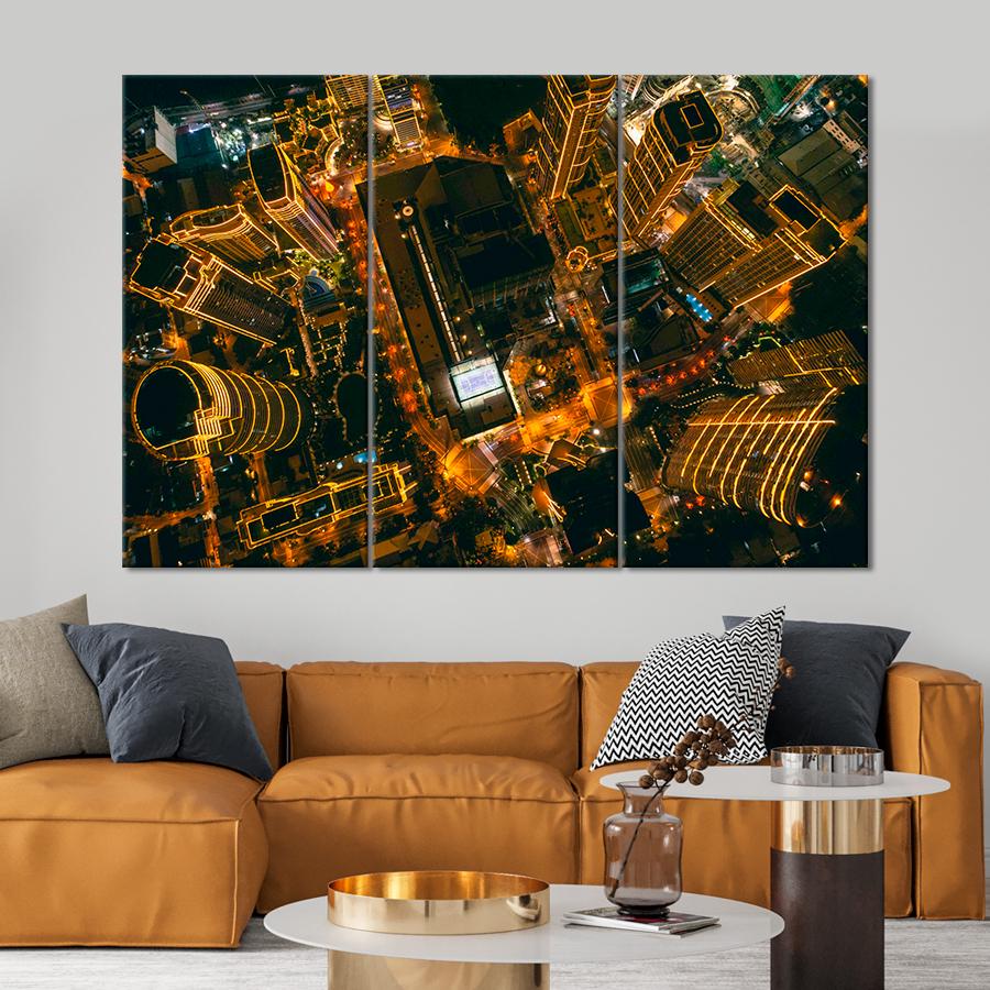 Картина город Город грехов Лас-Вегас 156x100 см (A701-3)