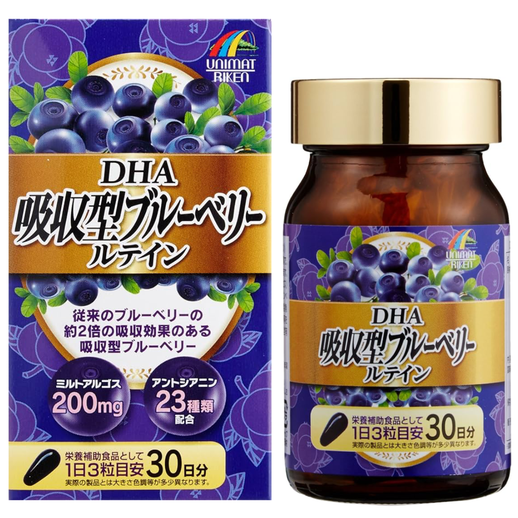 Экстракт черники/лютеина и DHA Unimat RikenAbsorption 30 дней 90 таб. (2426251148)