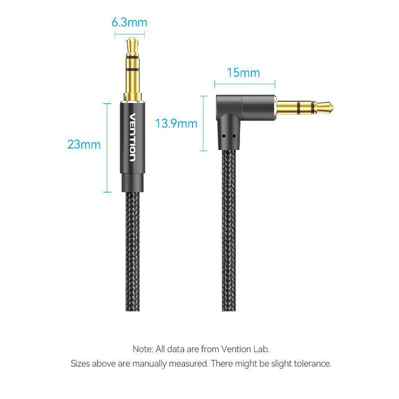 Кабель Vention 3.5 мм minijack стерео AUX TRS 3-пиновая нейлоновая оплетка 1 м Черный (BAZBF) - фото 13 Кабель Vention 3.5 мм minijack стерео AUX TRS 3-пиновая нейлоновая оплетка 1 м Черный (BAZBF) - фото 13