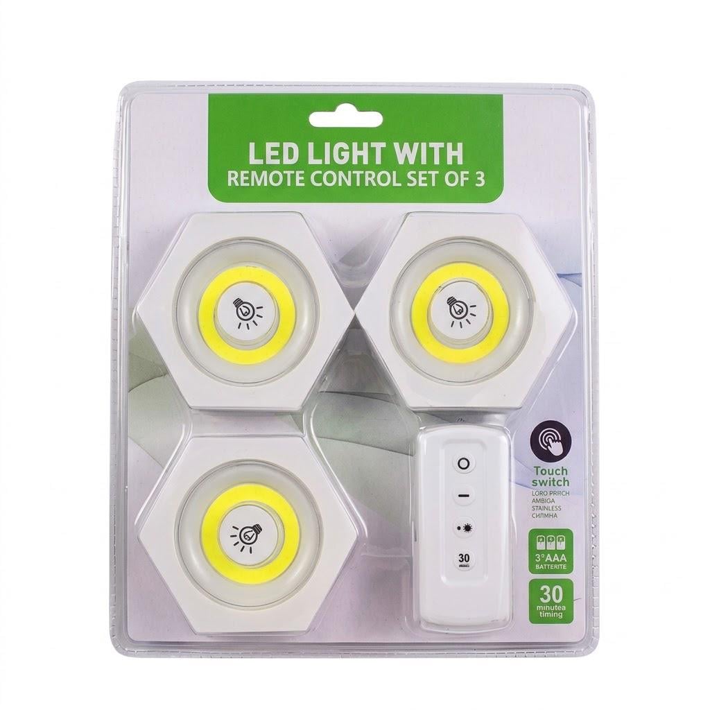 Ночник сенсорный модульный 359 Lamp светодиодный с пультом 3 шт. Белый (5929Am)