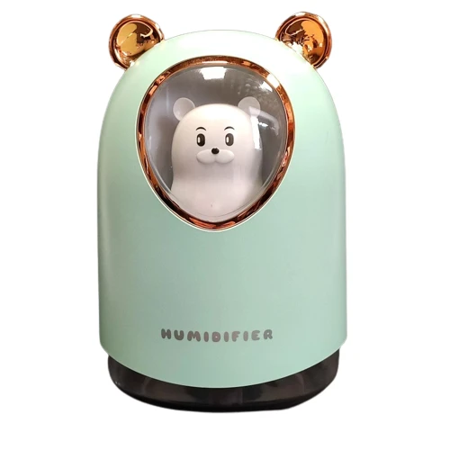 Увлажнитель воздуха-диффузор Мишка USB с подсветкой 300 мл Салатовый (МХ-00008173E)