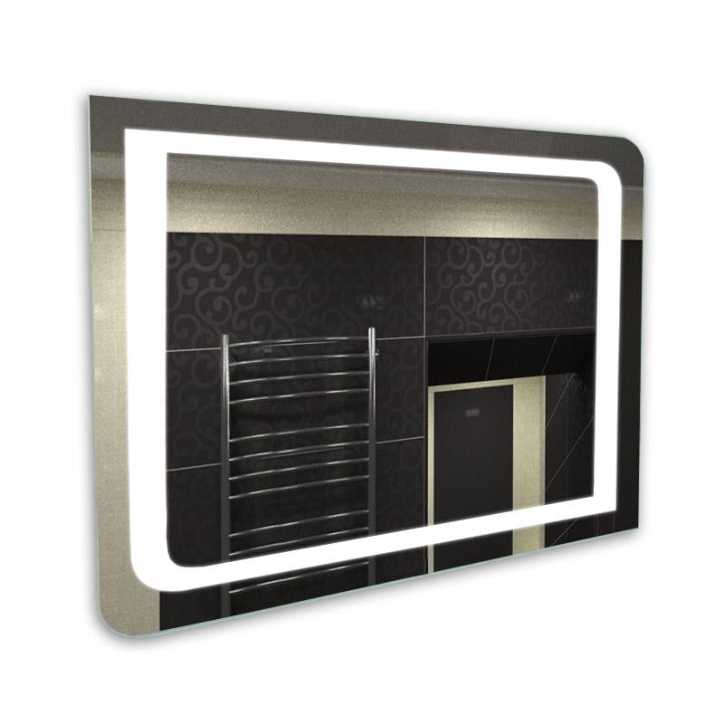 Зеркало в ванную комнату c подсветкой led прямоугольное сенсор 800х600 мм (L45/1-С)