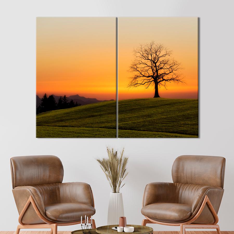Картина природа Одинокое дерево на холме 111x81 см (A1117-2)