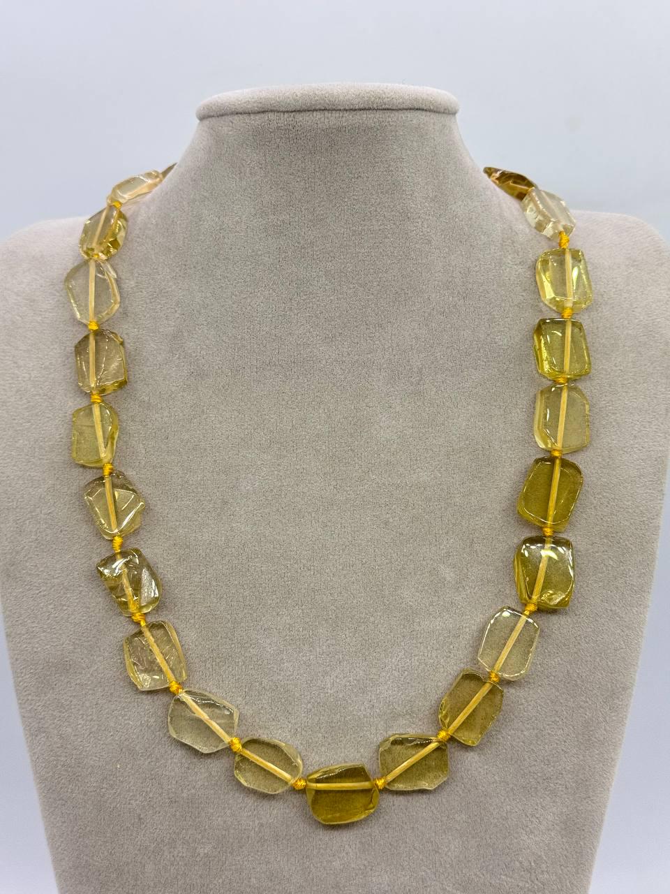 Бусы цитрин 45 см Желтый (12149)