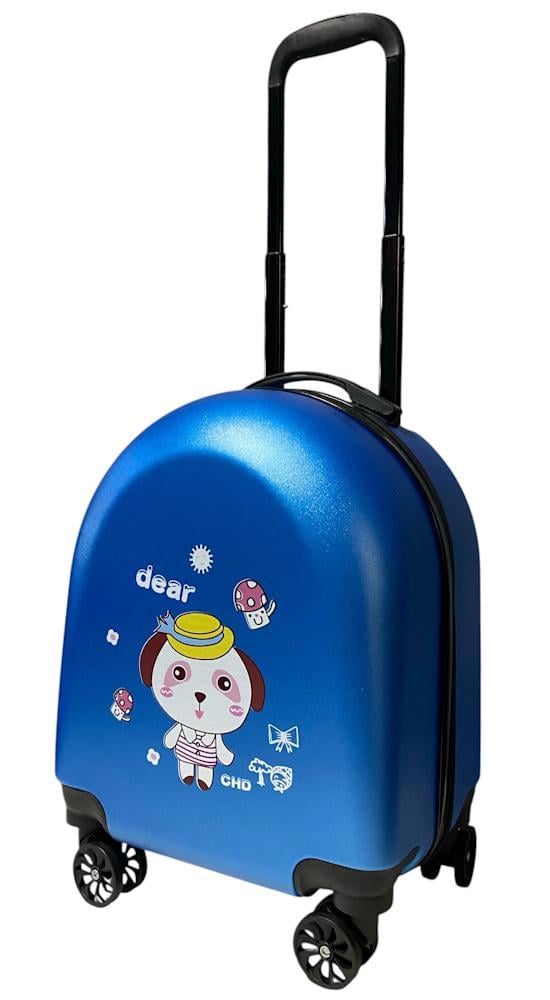 Чемодан детский D01 Blue Pup mini поликарбонат-ABS XS 46x34x23 см Синий