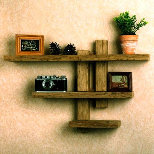 Полка настенная из дерева Мачарети 3 Мускат (ПНС/306707)