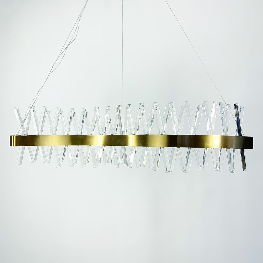 Люстра видовжена з кришталевоподібними паличками 100 см (7006-1000S) - фото 2