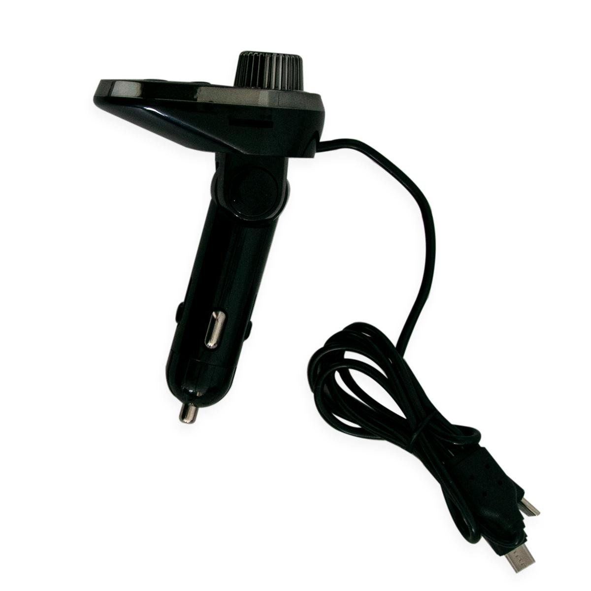 Трансмітер Bluetooth Car Q15 з кабелем Type-C/MicroUSB/Lightning Чорно-сірий (1008989-Black) - фото 3