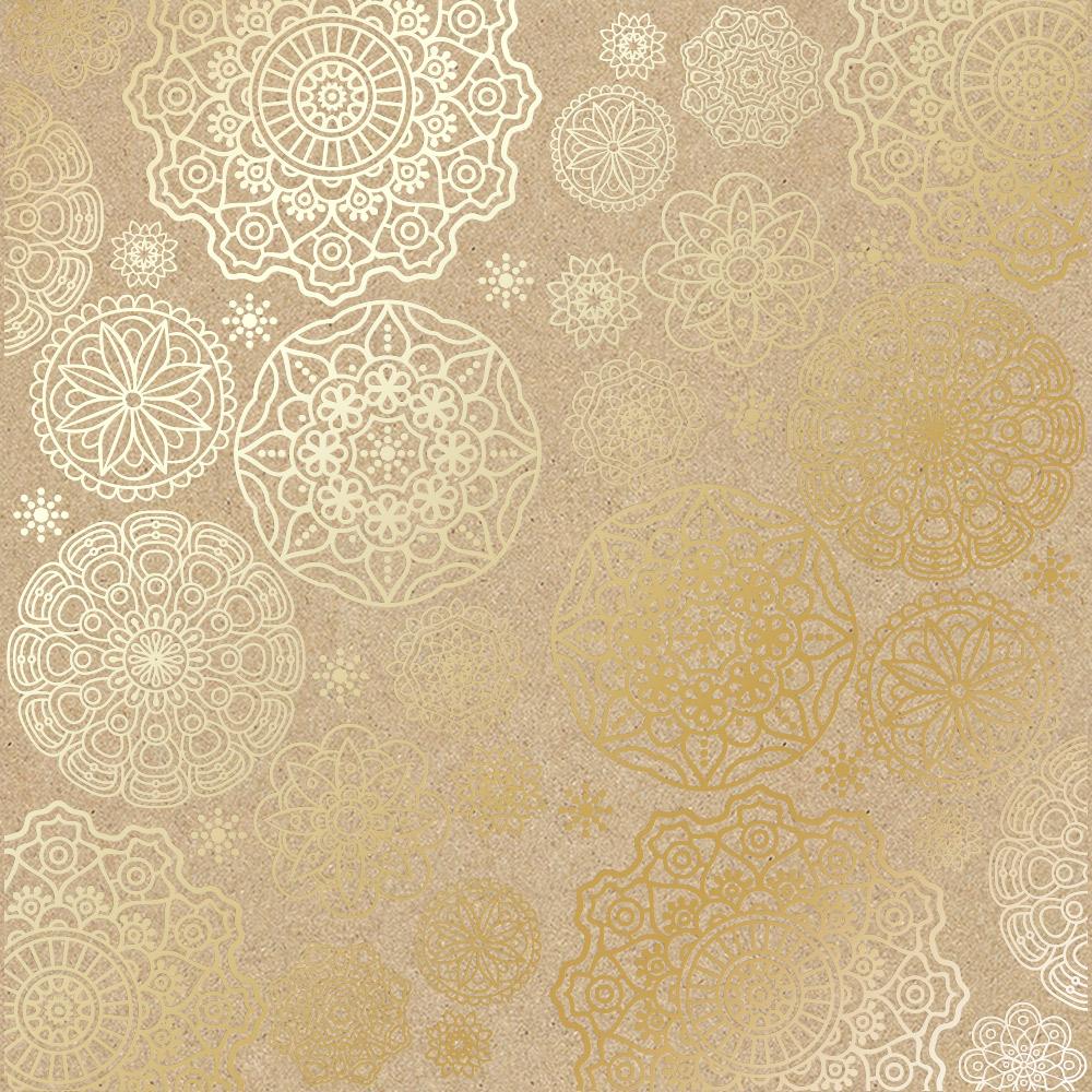 Лист бумаги односторонний Golden Napkins с фольгированием 30,5х30,5 см Kraft