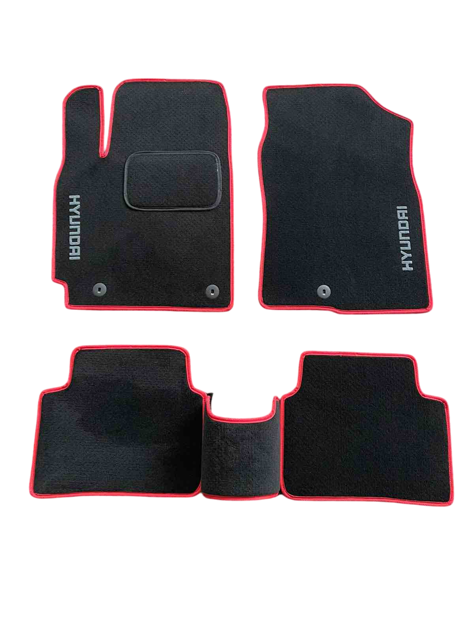 Килимки в салон ворсові для Hyundai Veloster Veloster II з 2018 5 шт. Чорний (27327280)