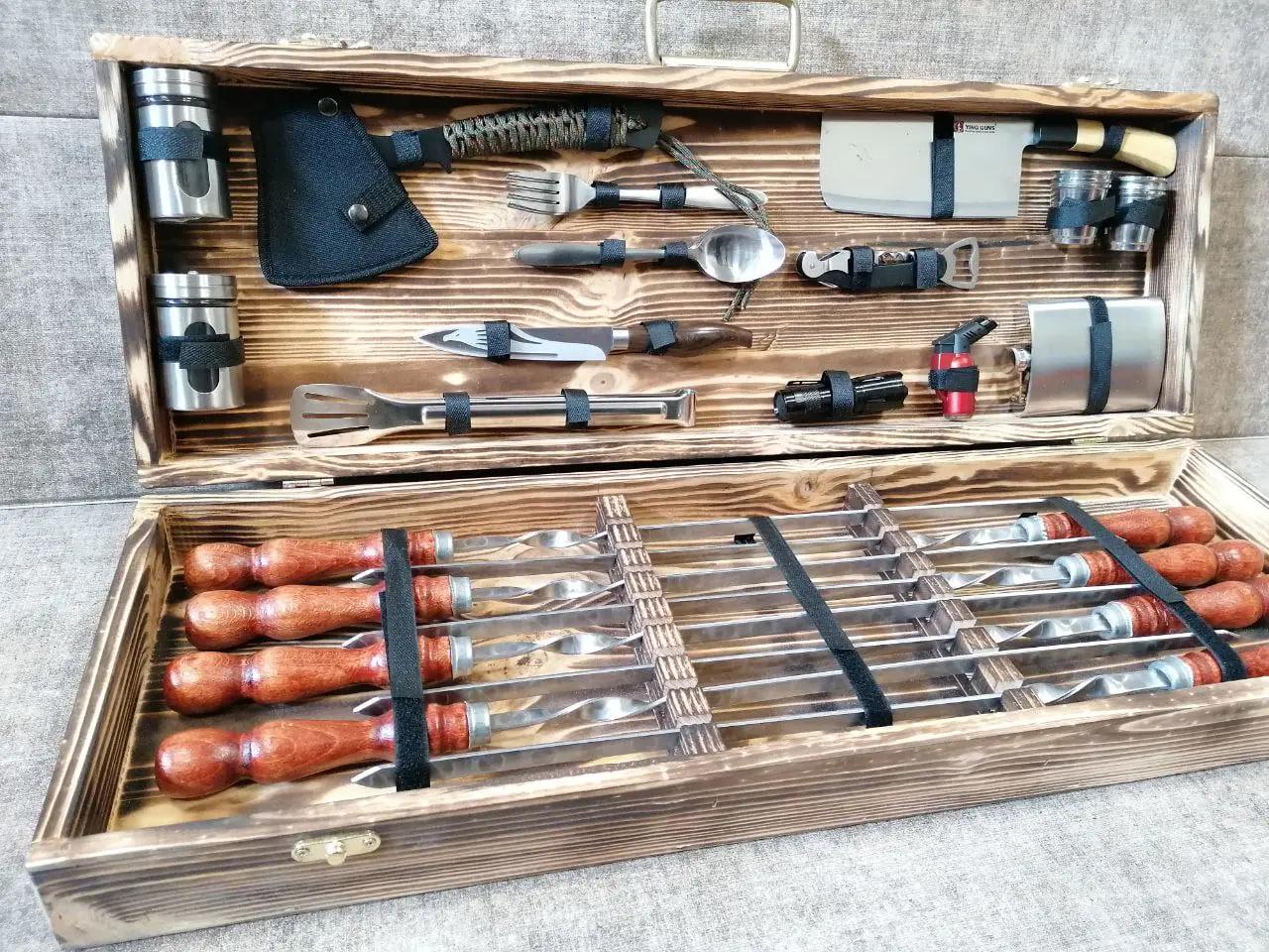 Набір шампурів Турист 4 Red в кейсі (10644713) - фото 2