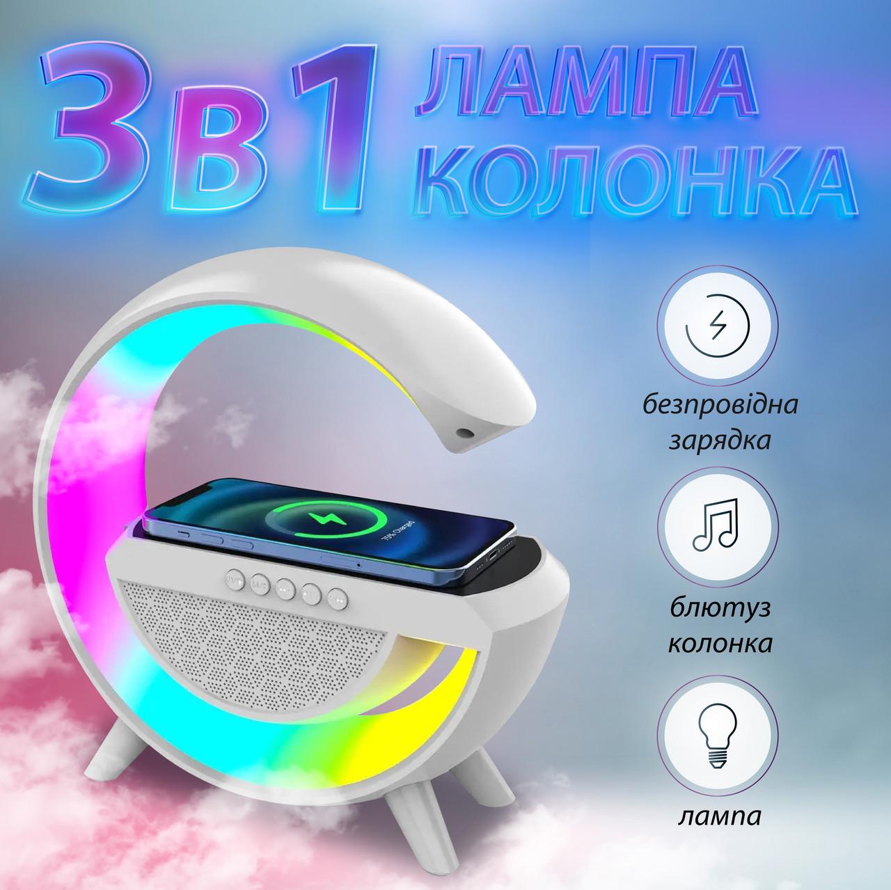 Портативна колонка Bluetooth з функцією лампи-нічника та бездротовою зарядкою 20 Вт (BT2301W) - фото 9