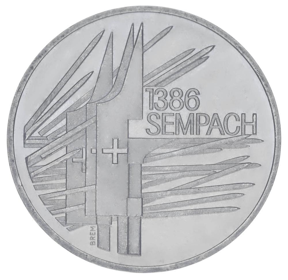 Коллекционная монета Швейцария 5 франков 1986 UNC 600 years since the Battle of Zempach (М05170)