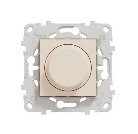 Светорегулятор поворотный Schneider Electric Unica New 74,5х74,5х47 мм Бежевый (NU551444)