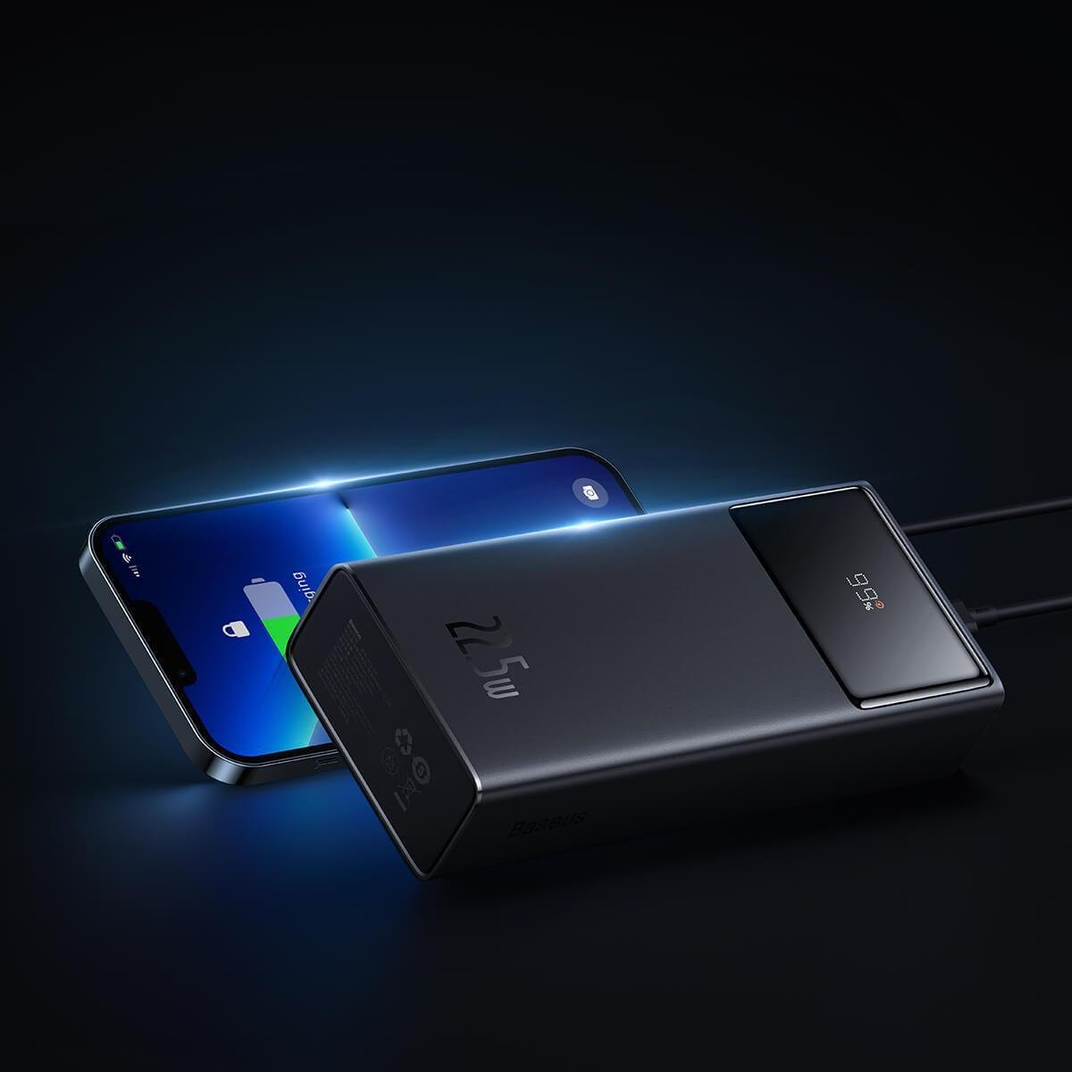 Повербанк BASEUS star lord digital display 30000 Mah 22,5 W Black (PPXJ080101) - фото 3