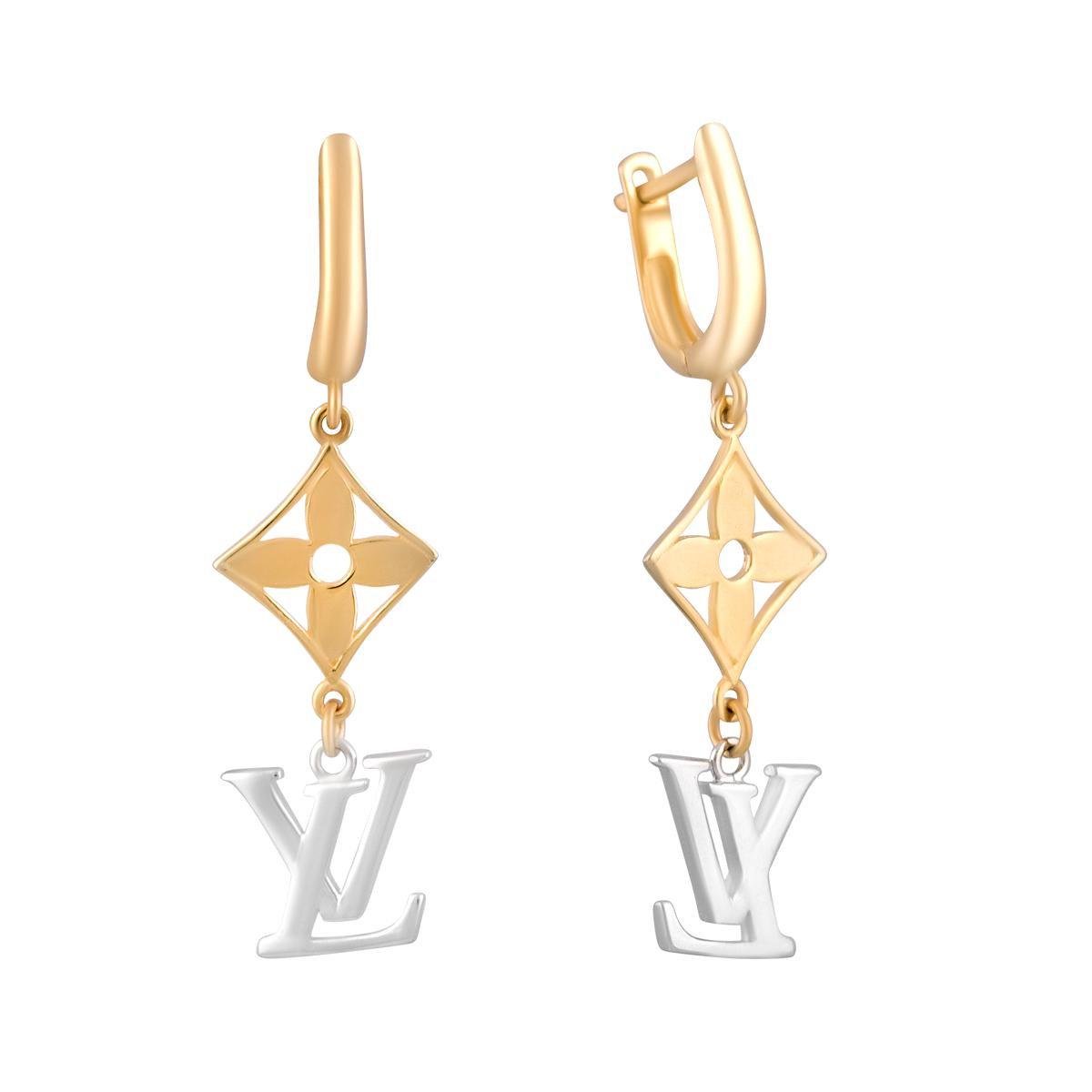 Золотые серьги без камней (14277043)