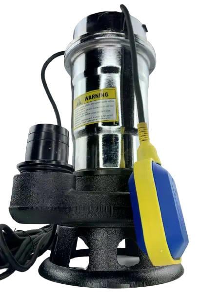 Насос фекальный Delta WQS 2-2,5 хромированный чугун/нержавеющая сталь для грязной воды/фекалий/сливных ям с поплавком шланг 10 м (30467234) - фото 4