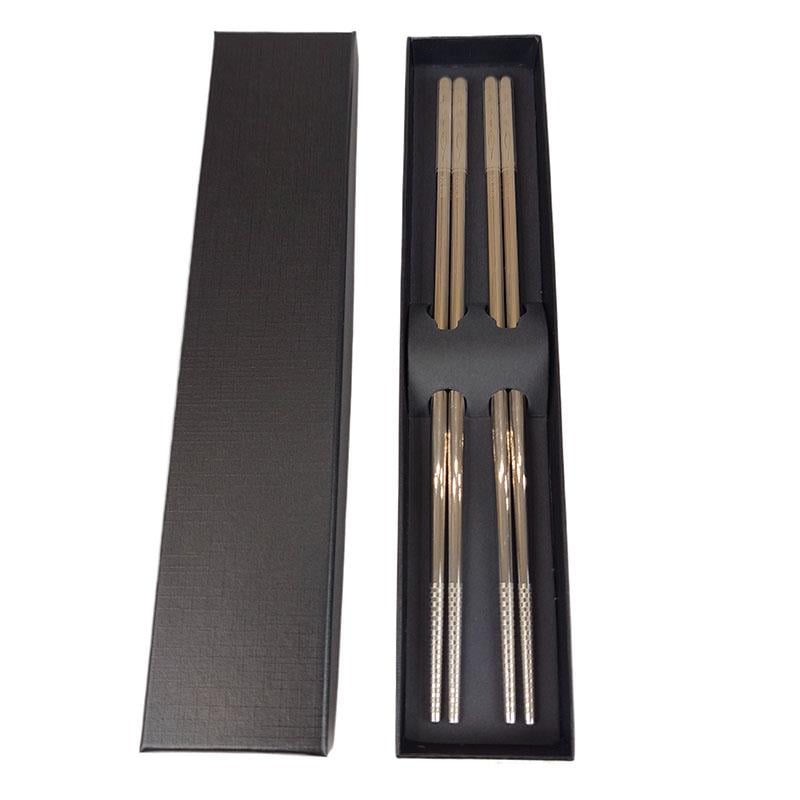 Палочки для еды из стали 304L 2 пары (9476)