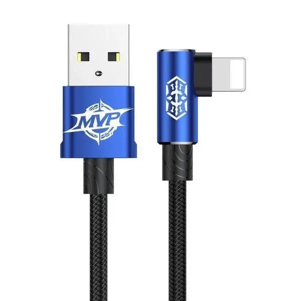 Кабель BASEUS MVP Elbow L Shape Cable USB to Lightning CALMVP-03 1,5 A 1 м Blue