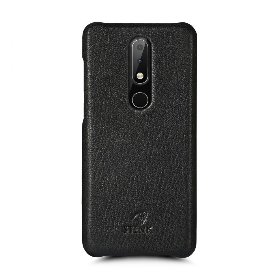 Кожаная накладка Stenk Cover для Nokia 6.1 Plus Черный (69340)